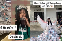 Xuýt xoa trước thiết kế váy tái chế công phu của học sinh