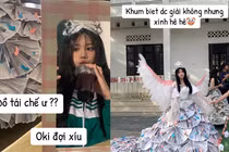 Xuýt xoa trước thiết kế váy tái chế công phu của học sinh
