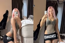 Nữ streamer gốc Việt “đốt mắt” với bodysuit xuyên thấu