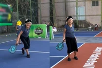 Cụ bà U100 ở Hà Tĩnh lăn xả trên sân chơi pickleball