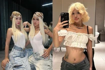 Xuân Ca khoe “chị em sinh đôi”, sắc vóc cực bốc lửa