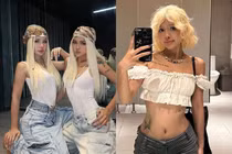 Xuân Ca khoe “chị em sinh đôi”, sắc vóc cực bốc lửa