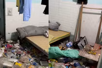 Rùng mình căn phòng trọ ngập rác ở Hải Dương