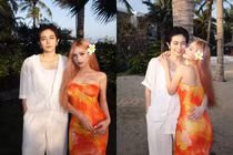 Xoài Non diện váy gợi cảm, khoe ảnh tình tứ bên Gil Lê