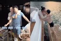 Phương Oanh khẳng định chủ quyền bằng khoảnh khắc cực ngọt bên Shark Bình