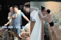 Phương Oanh khẳng định chủ quyền bằng khoảnh khắc cực ngọt bên Shark Bình