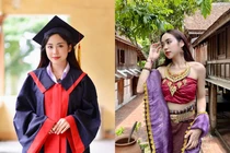 Cô gái Lào nói tiếng Việt "như máy" rạng ngời ngày tốt nghiệp