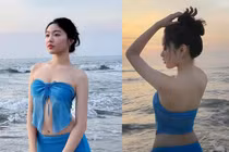 Con gái Quyền Linh diện váy ôm sát khoe sắc vóc căng tràn