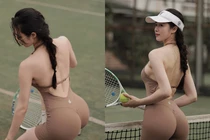 Danh tính nàng hot girl diện đồ mỏng tang bó sát trên sân tennis