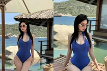 “Phú bà” Tâm Tít diện monokini liền thân tôn vinh body đồng hồ cát