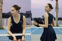 MC “chân dài nhất Việt Nam” khoe thần thái trên sân pickleball