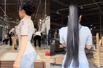 Cô công nhân viral khắp MXH với những màn khoe dáng gây tranh cãi