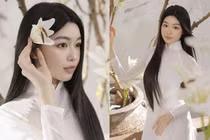 Con gái Quyền Linh đốn tim netizen trong tà áo dài trắng tinh khôi 