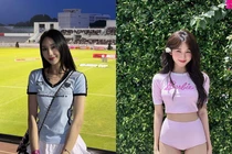 Danh tính gái xinh check-in tại giải bóng đá của Độ Mixi