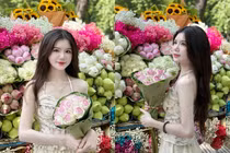 Nàng thơ nhan sắc tựa “thần tiên tỷ tỷ” bên xe hoa Hà Nội