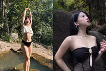 Hot girl với loạt ảnh khoe dáng bên suối ai cũng trầm trồ