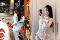 Hình ảnh hiện tại của “hot girl đổ xăng” từng gây “bão” mạng