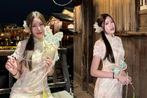 Bạn gái HIEUTHUHAI diện sườn xám, hóa mỹ nhân Hong Kong