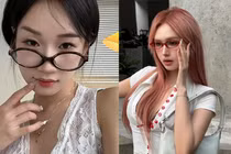 Xu hướng mang kính “phong cách thư ký” được các hot girl mê mẩn