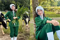 MC Khánh Vy làm “cô gái chăn bò”, giao diện cực đáng yêu