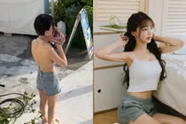 Hot girl vô tư khoe ảnh thay đồ giữa phố gây “bão” MXH