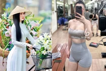 Gái xinh check-in bên xe hoa là nữ thần phòng gym vạn người mê