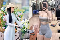 Gái xinh check-in bên xe hoa là nữ thần phòng gym vạn người mê