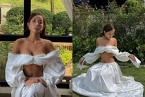 Huyền 2k4 diện thiết kế lạ mắt, khoe đường chân ngực gợi cảm