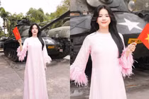 DJ Mie diện áo dài nền nã chào mừng Đại lễ 30/4