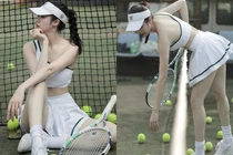 Danh tính gái xinh mặc váy siêu ngắn trên sân tennis