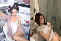 Đứng hình trước loạt ảnh trong nhà tắm của hot girl phòng gym