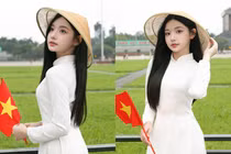 “Tiên nữ mukbang” diện áo dài, đội nón lá khiến fan mê mẩn