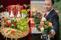 Đám cưới Bình Định viral khắp MXH vì trang trí bằng... rau củ