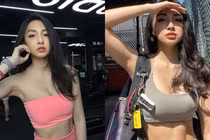 Hot girl gym với vẻ đẹp nóng bỏng, ai cũng nhầm là con lai