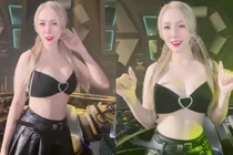 Vợ DJ của Khắc Việt lên đồ đi diễn không ngại hở