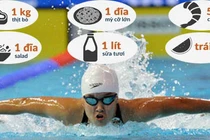 Kình ngư Ánh Viên ăn nhiều gấp 6 lần quý ông lực lưỡng