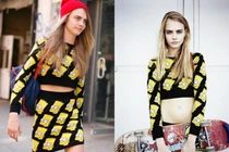 Bắc chước sao cách diện áo croptop len trong ngày lạnh