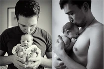 Tan chảy với khoảnh khắc ngọt ngào của bố và con