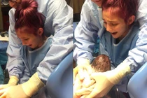 Xúc động bé gái 12 tuổi làm bà đỡ cho mẹ sinh em trai