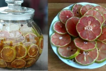 Cách ngâm chanh đào mật ong trị ho cực tốt