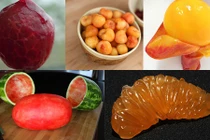 Thèm chảy nước miếng khi ngắm những trái cây lột vỏ.