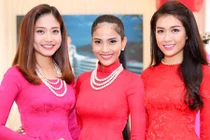 Trương Thị May, Lệ Hằng đọ dáng nuột với áo dài