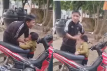 Tát bôm bốp vào mặt con trai 5 tuổi vì… cãi nhau với vợ cũ
