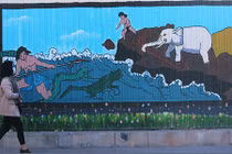 Dâng trào cảm xúc đi trên đường tranh 3D dài nhất Thủ đô