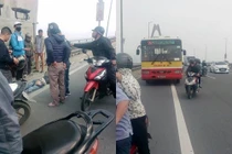 Va chạm với xe buýt, người đi xe máy chết trên cầu Nhật Tân