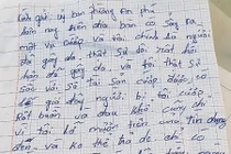 Hy hữu: Hối hận, người cha viết thư trả lại tiền đi cướp trả nợ tín dụng đen