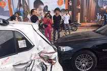 4 ô tô đâm liên hoàn trên đường Tố Hữu, Hà Nội