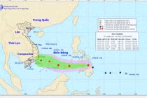 Bão Sanba giật cấp 11 đang tăng tốc vào biển Đông