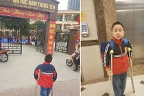 Thông tin mới vụ học sinh tiểu học Nam Trung Yên gãy chân trong trường