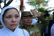 Những hình ảnh thắt lòng trong lễ tang Đại tá Trần Quang Khải